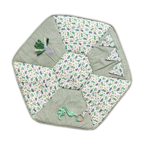 Green Dinosaur Play Gym & Sensory Mat Set