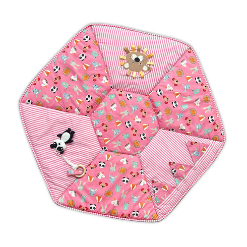 Pink Animal Adventures Play Gym & Sensory Mat Set