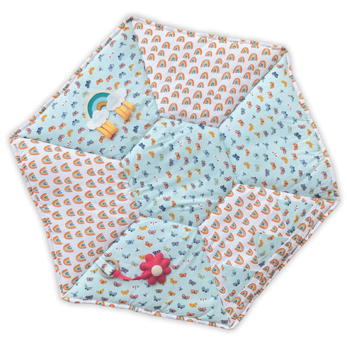 Blue Butterflies Play Gym & Sensory Mat set