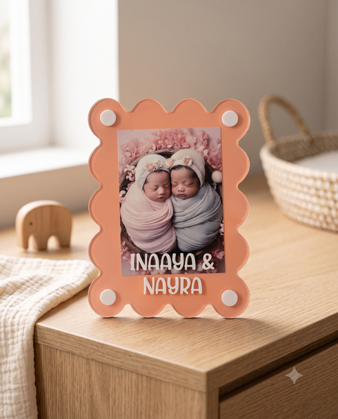Personalised Photo Frame - Light Pink