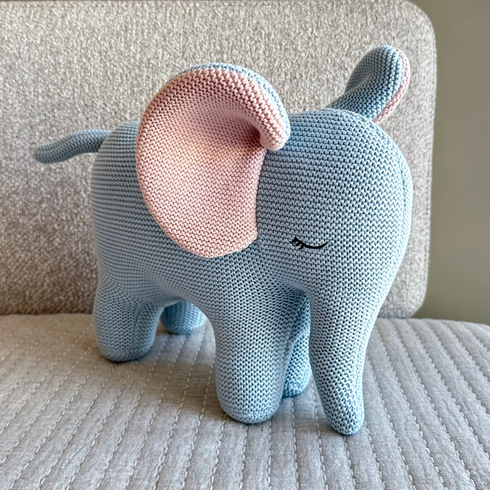 Elephant - Knitted Cotton Plush Toy