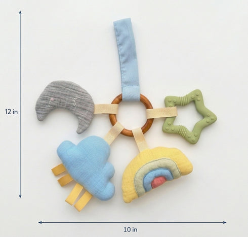 Sensory & Teether Toy Set - Rainbow Skies