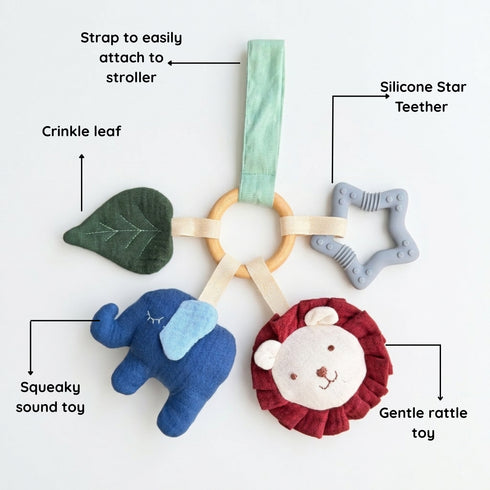 Sensory & Teether Toy Set - Jungle Animals