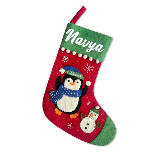 Jolly Penguin-Personalised Stocking