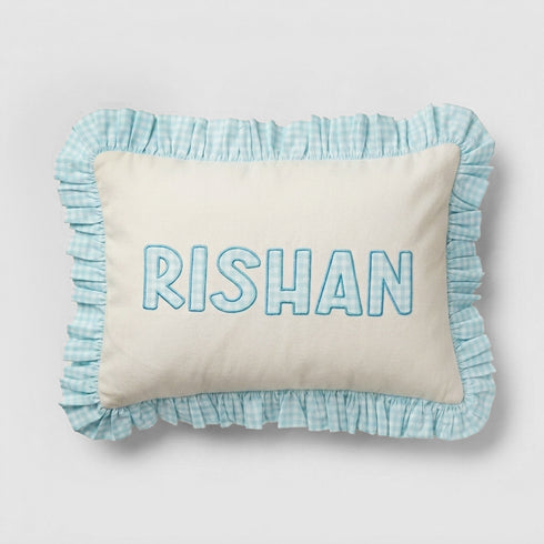 Personalised Applique Ruffle Cushion