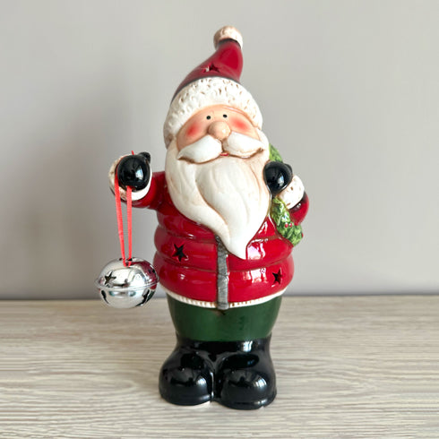 Ceramic Figurine- Santa With Bell