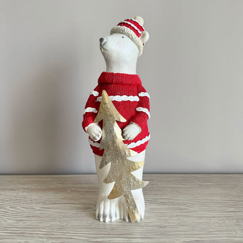 Ceramic Figurine- Cozy Polar Bear