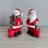 Ceramic Figurine- Santa and Snowman With Suitcase