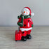 Ceramic Figurine- Santa and Snowman With Suitcase