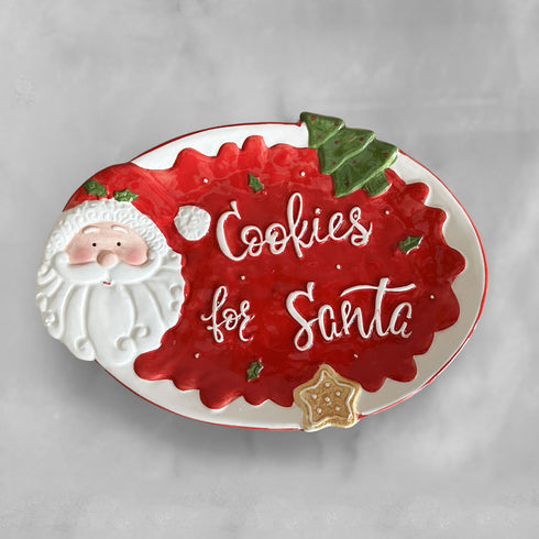 Ceramic Plate- Cookies for Santa