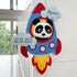 Panda in a Space Rocket - Wall Hanging