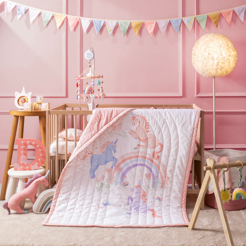 Unicorn Bows - Cot Bedding Set of 5