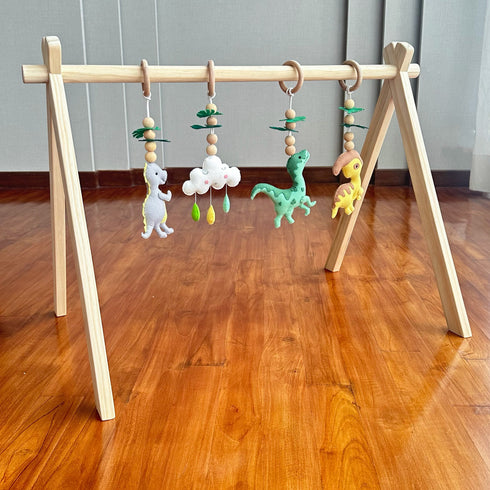 Yellow Dinosaur Play Gym & Sensory Mat Set