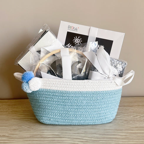 Monochrome Baby Exploration New Born Gift Basket