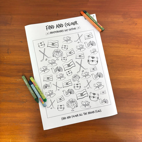 Independence Day Find & Colour - Activity Sheet