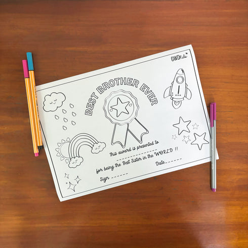 Best Brother Ever Certificate