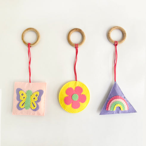 Enchanted Garden- Play Gym Rattle Hanging Set