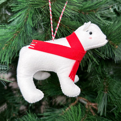 Felt Winter Friends Ornament- Polar Bear