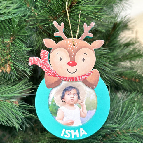 Personalised Photo Ornament - Reindeer
