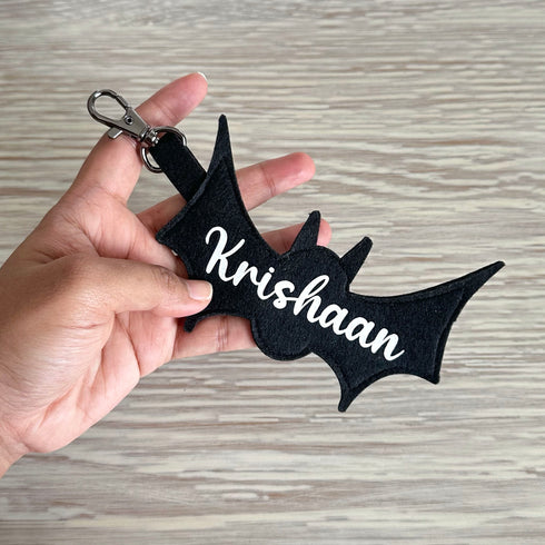 Personalised Bat Halloween Keychain