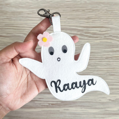 Personalised Ghost Girl Halloween Keychain