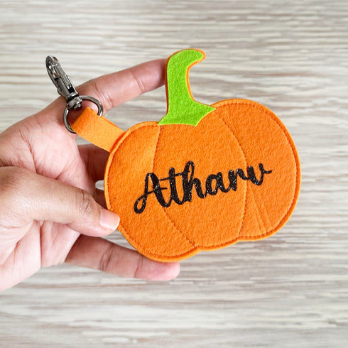 Personalised Pumpkin Halloween Keychain