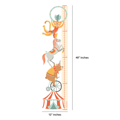 Circus Animals - Removable Height Chart Sticker