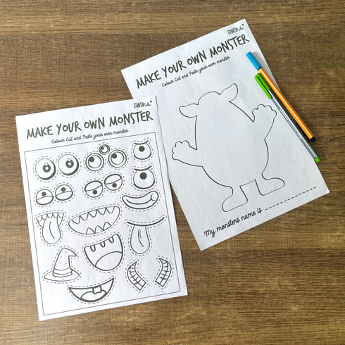 Make your own Monster- Halloween Activity Sheet