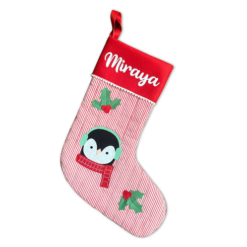 Quilted Cotton Stocking- Penguin