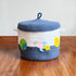 Solar System - Navy Blue Rope Basket with Lid