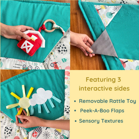 Farm Animals Play Gym & Sensory Mat Set