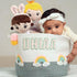 Rainbow - Grey Rope Personalised Storage Basket