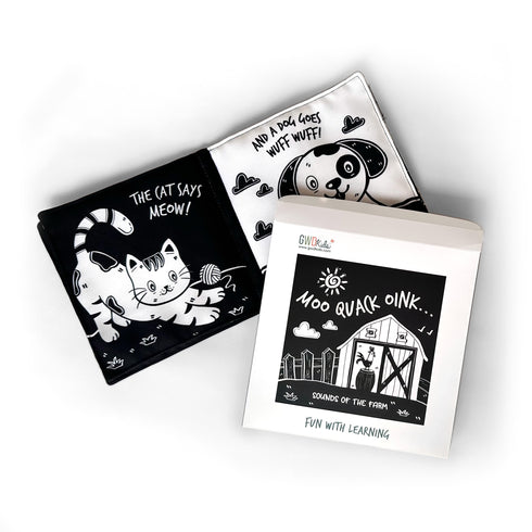 Moo Quack Oink- High Contrast Soft Book