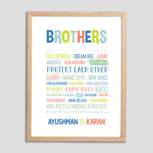 Brother Love Wall Art Frame