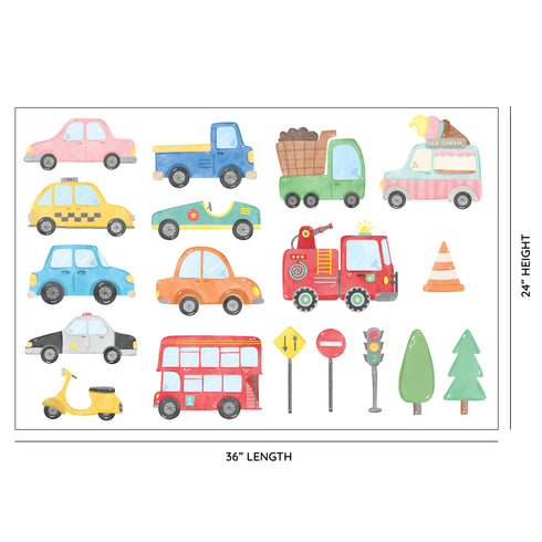 City Cars Wall Decal Sticker