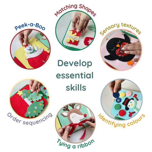 Montessori Sensory Quiet Book- Christmas