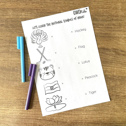 National Symbols of India - Activity Sheet