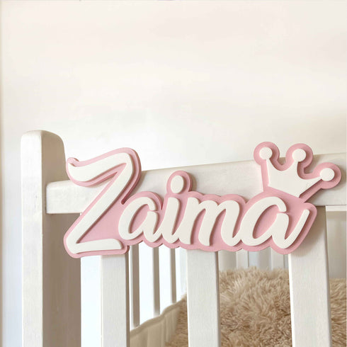 Personalised 3D Acrylic Name Plate - Crown