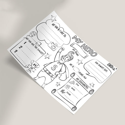 All About My Hero - Fathers Day Activity Page