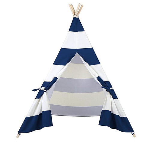 Tent/Tepee - Blue and White Striped