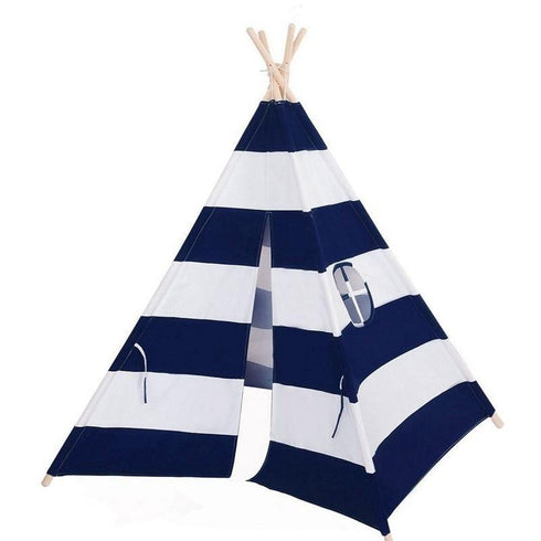 Tent/Tepee - Blue and White Striped
