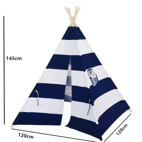Tent/Tepee - Blue and White Striped