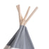 Tent/Tepee - Grey and White Striped