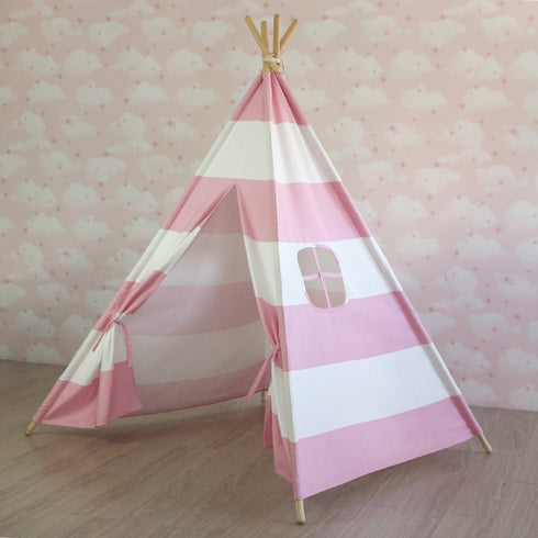 Tent/Tepee - Pink and White Striped