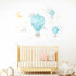 Hot Air Balloon Blue - Wall Decal Sticker