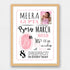 Personalised Baby Birth Details Framed Print