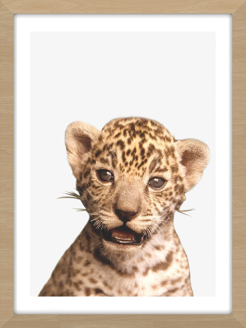 Little Leopard - Minimalist Framed Wall Art