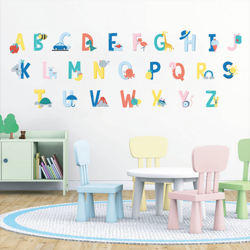 A-Z Alphabet Wall Decal Sticker