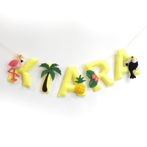 Personalised Tropical Name Bunting/Garland