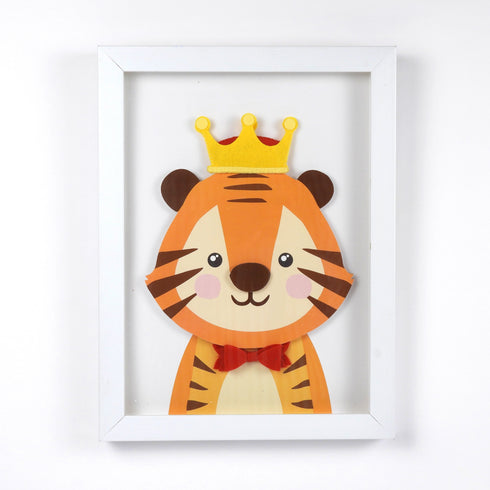 3D Little Tiger Portrait - Wall Art